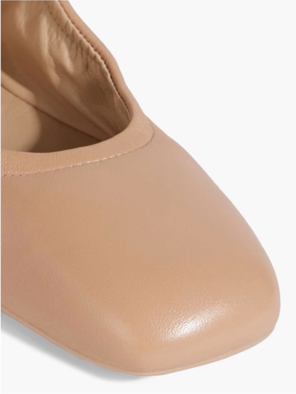 Stuart Weitzman Neutral Tan Leather Ballet Flats - Picture 3 of 6